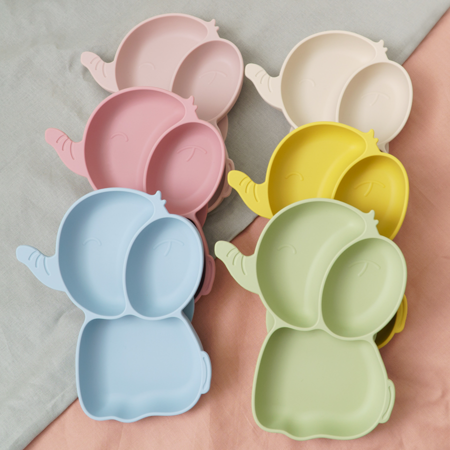 Baby Food Universe - Assiette à manger en silicone pour